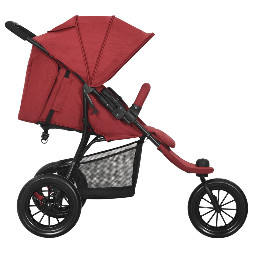 Kinderwagen staal rood