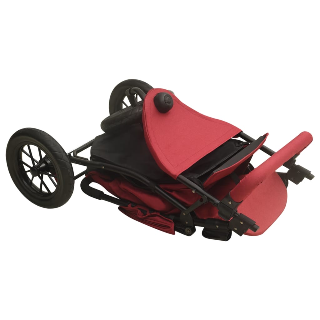 Kinderwagen staal rood