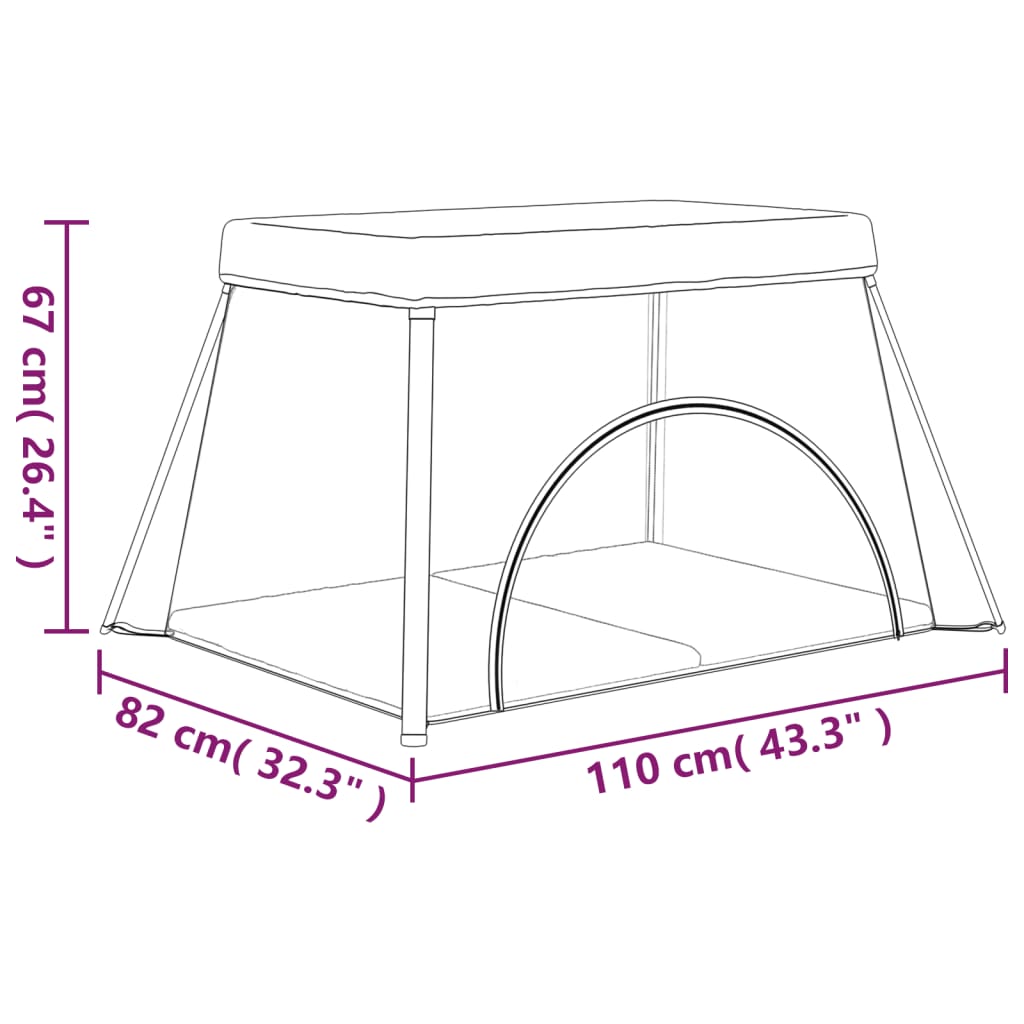 Babybox met matras linnen donkergrijs