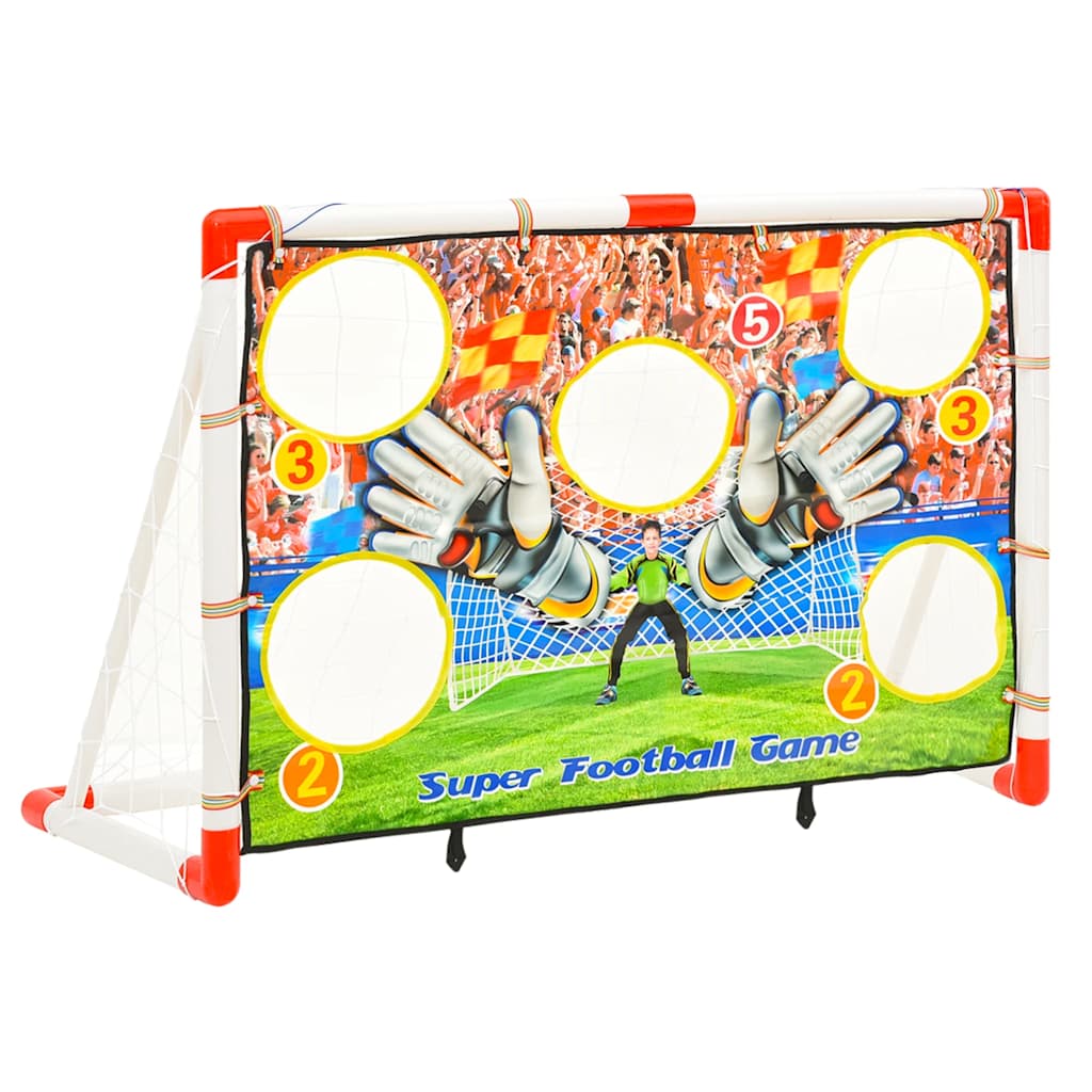 Voetbaldoelenset met doelmuur 120x51x77,5 cm