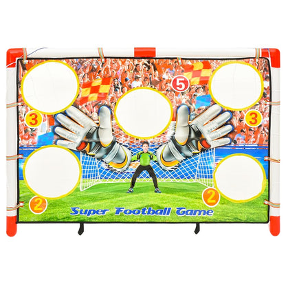 Voetbaldoelenset met doelmuur 120x51x77,5 cm