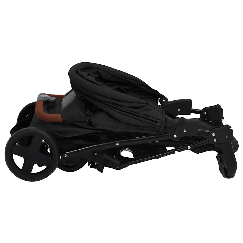 Kinderwagen 2-in-1 staal antracietkleurig