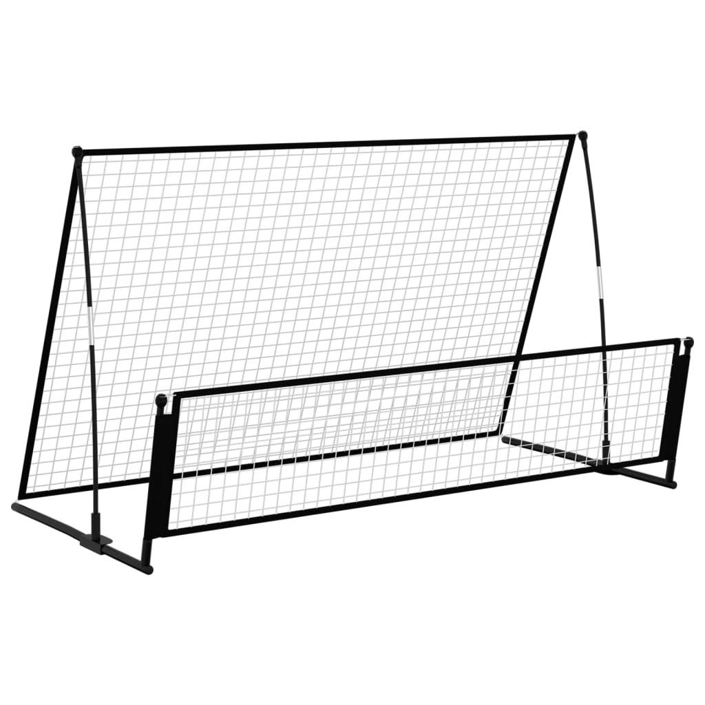 Voetbalrebounder/voetbaldoel 2-in-1 202x104x120 cm staal