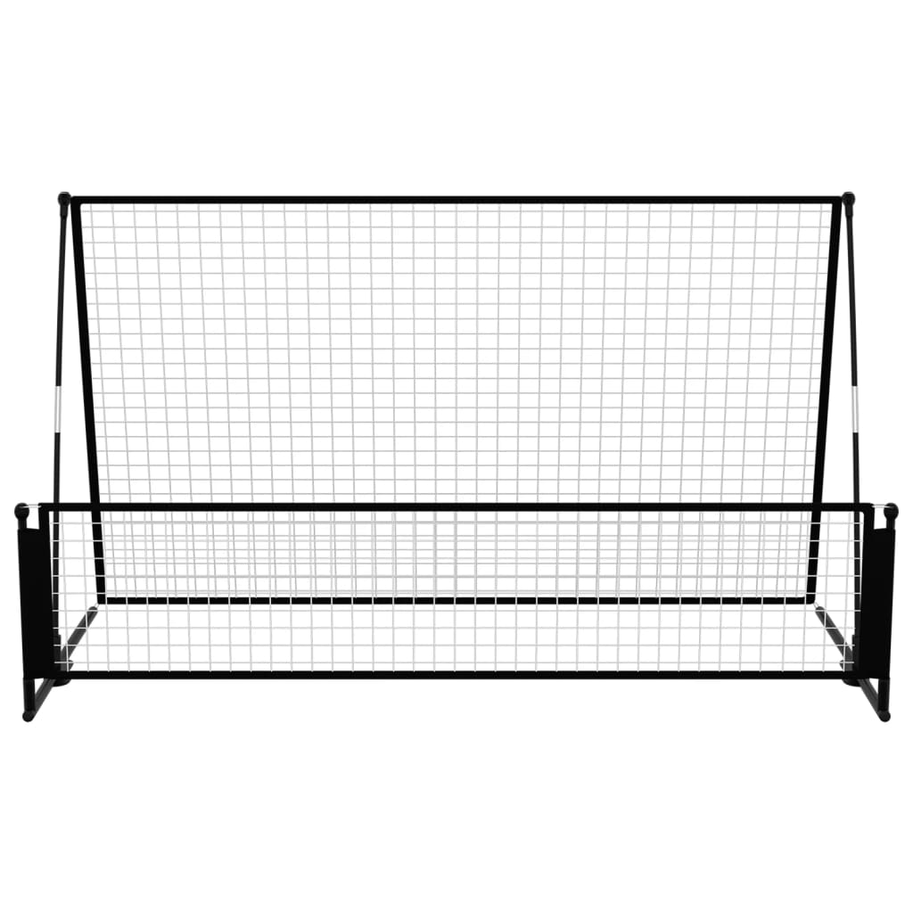 Voetbalrebounder/voetbaldoel 2-in-1 202x104x120 cm staal