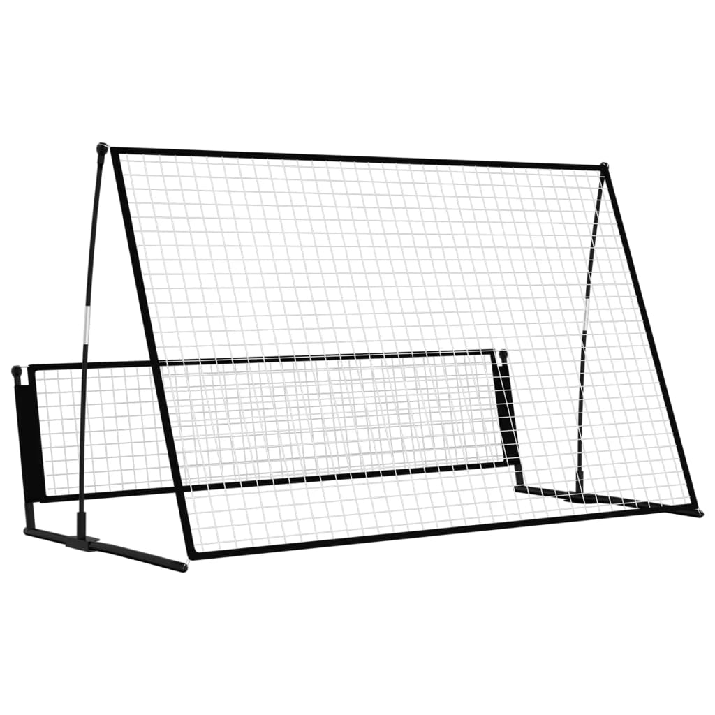 Voetbalrebounder/voetbaldoel 2-in-1 202x104x120 cm staal