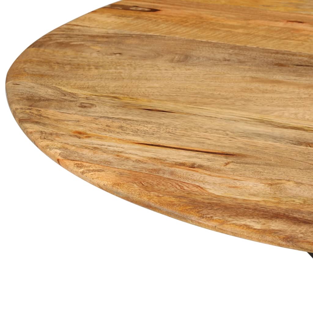 Eettafel Ø110x78 cm massief mangohout en staal