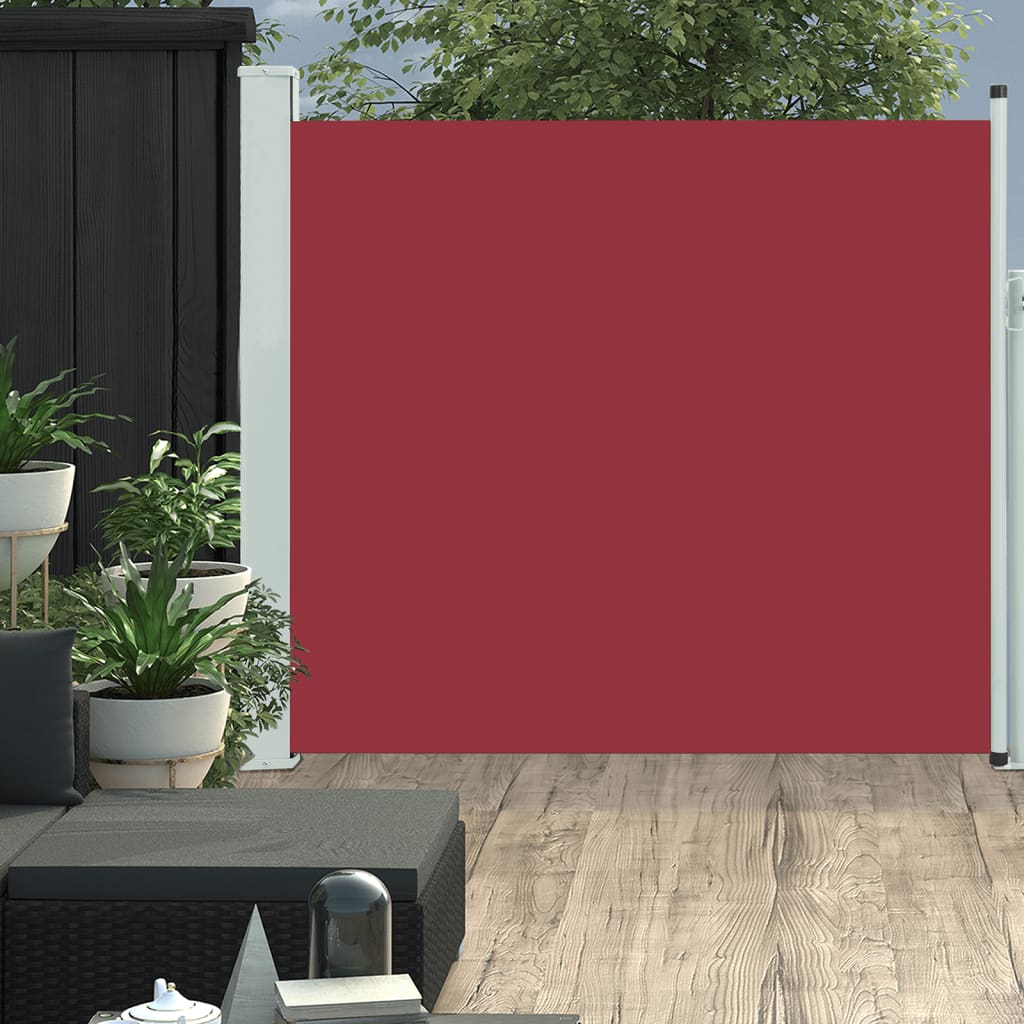 Tuinscherm uittrekbaar 170x300 cm rood