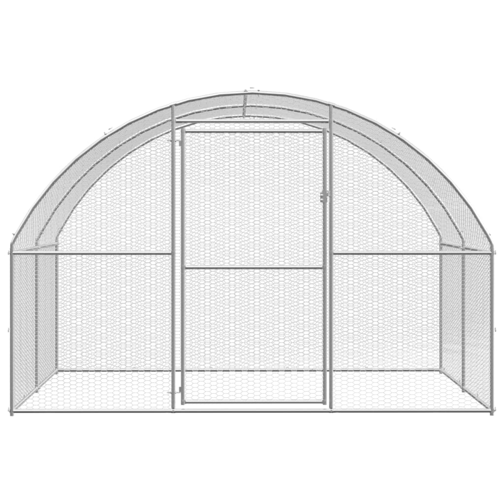 Kippenren 3x24x2 m gegalvaniseerd staal