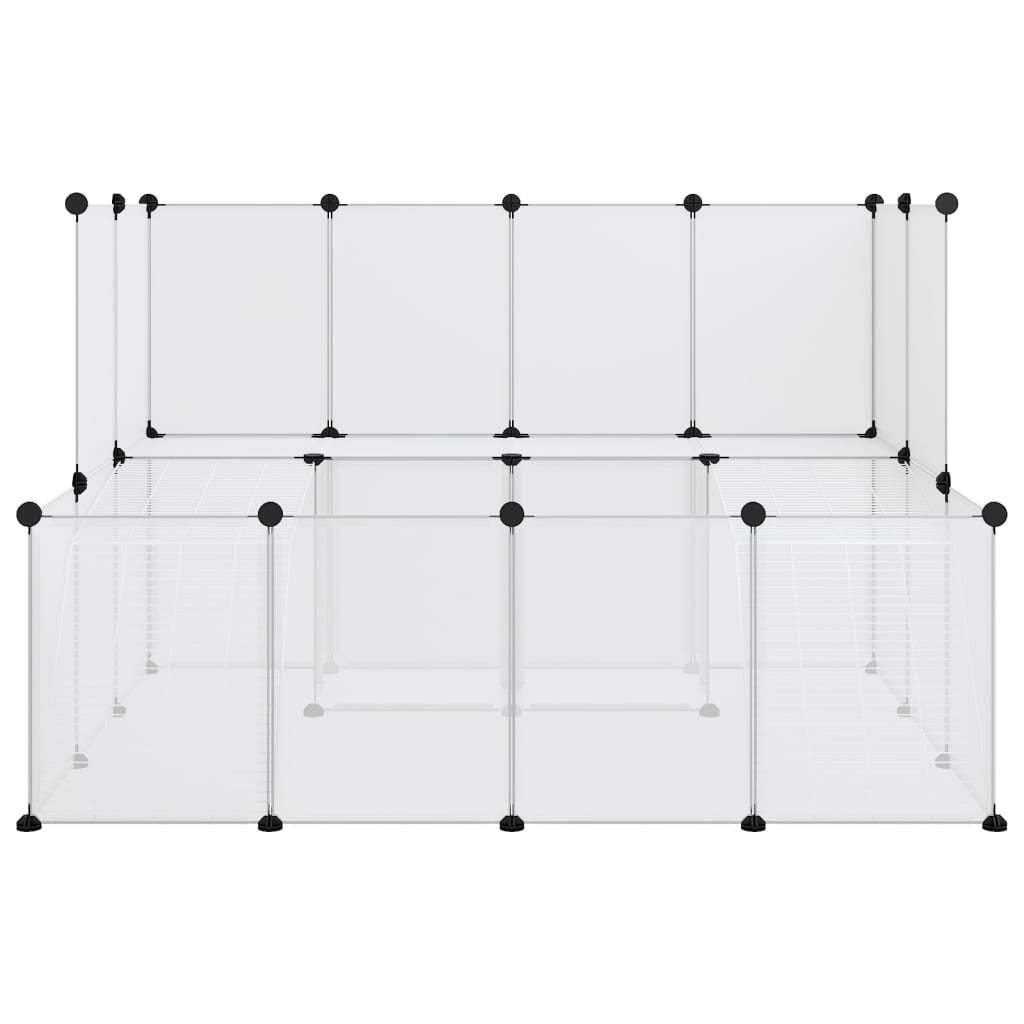 Dierenhok klein 143x107x93 cm polypropeen en staal transparant