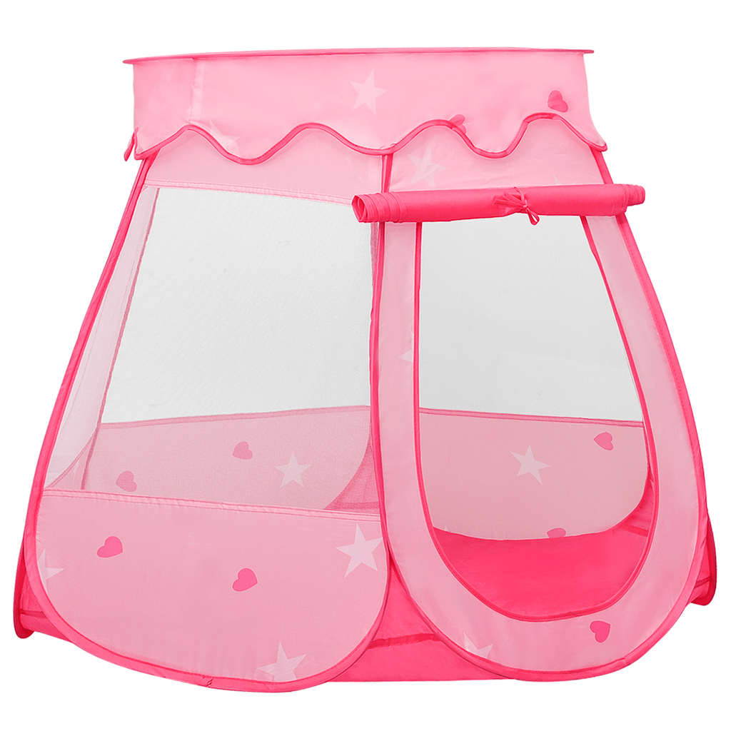 Kinderspeeltent met 250 ballen 102x102x82 cm roze