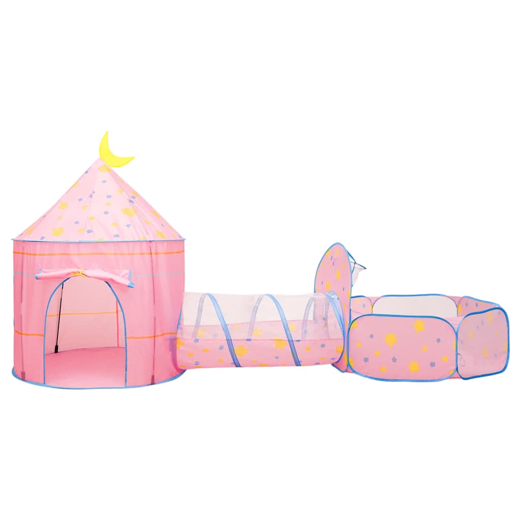 Kinderspeeltent met 250 ballen 301x120x128 cm roze