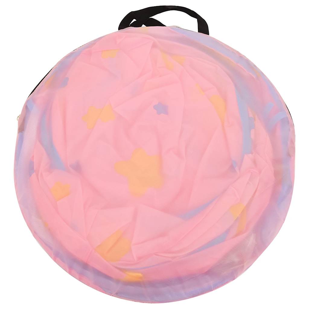 Kinderspeeltent met 250 ballen 301x120x128 cm roze