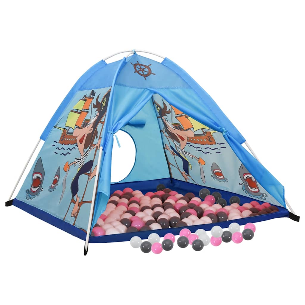 Kinderspeeltent met 250 ballen 120x120x90 cm blauw