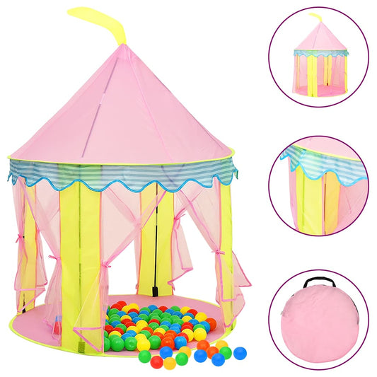 Kinderspeeltent met 250 ballen 100x100x127 cm roze