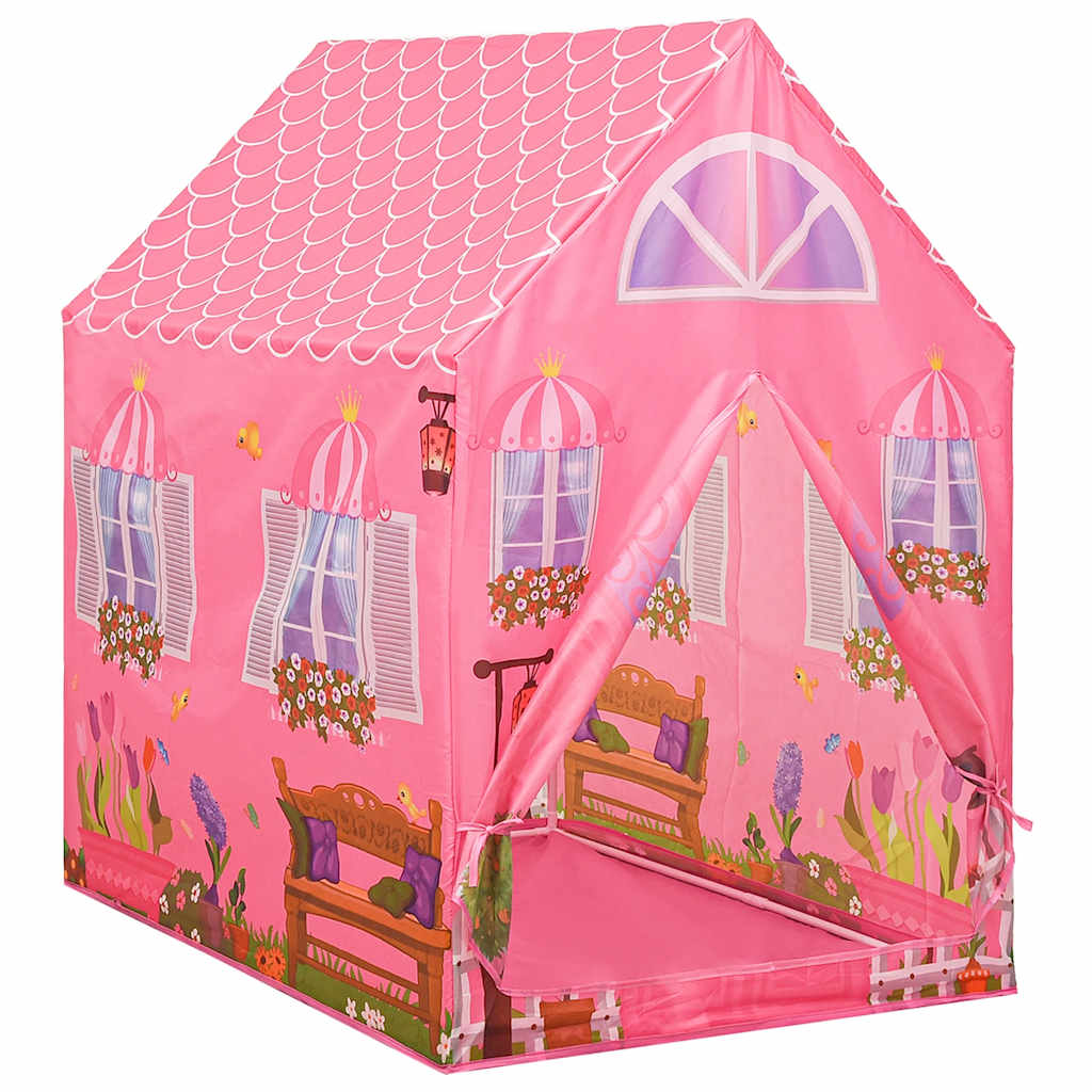 Kinderspeeltent met 250 ballen 69x94x104 cm roze