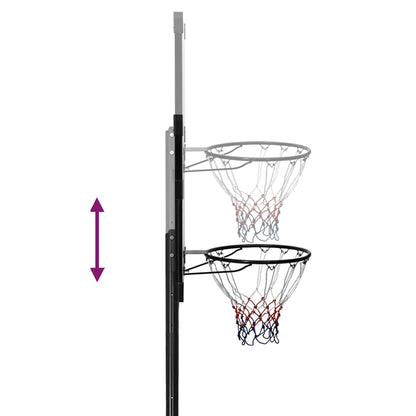 Basketbalstandaard 256-361 cm polycarbonaat transparant