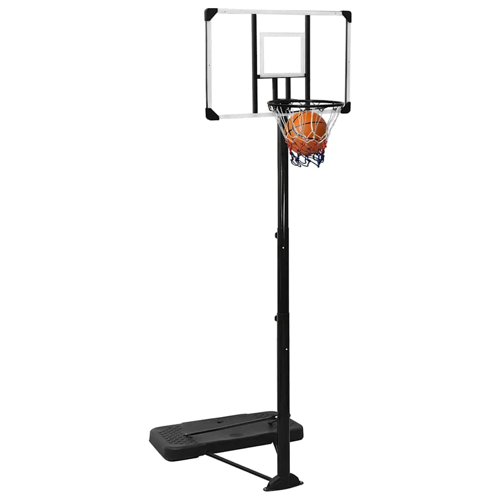 Basketbalstandaard 256-361 cm polycarbonaat transparant