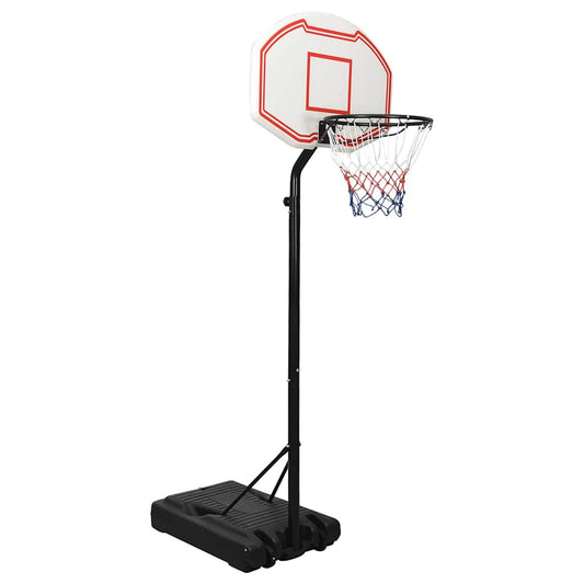 Basketbalstandaard 237-307 cm polyetheen wit