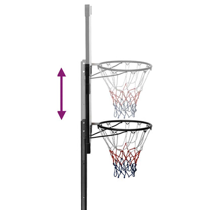 Basketbalstandaard 235-305 cm polycarbonaat transparant