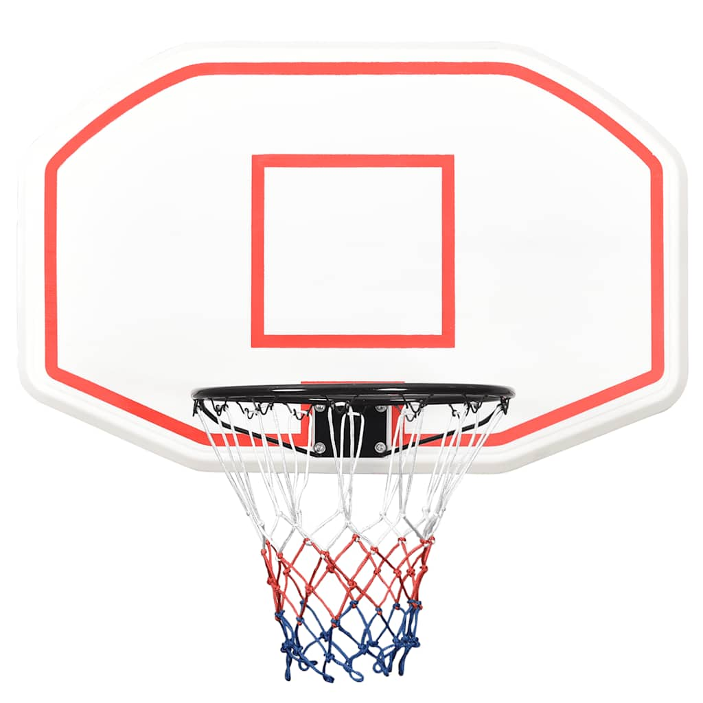 Basketbalbord 109x71x3 cm polyetheen wit