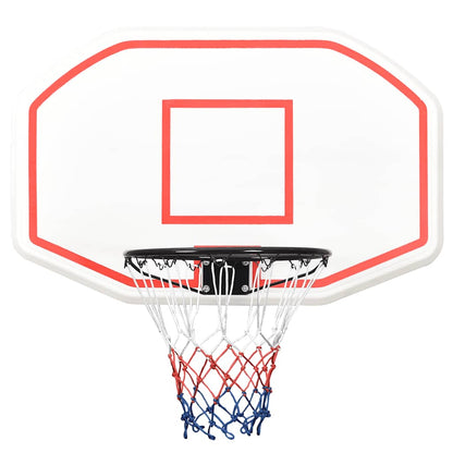 Basketbalbord 109x71x3 cm polyetheen wit