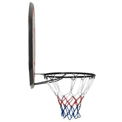 Basketbalbord 109x71x3 cm polyetheen zwart