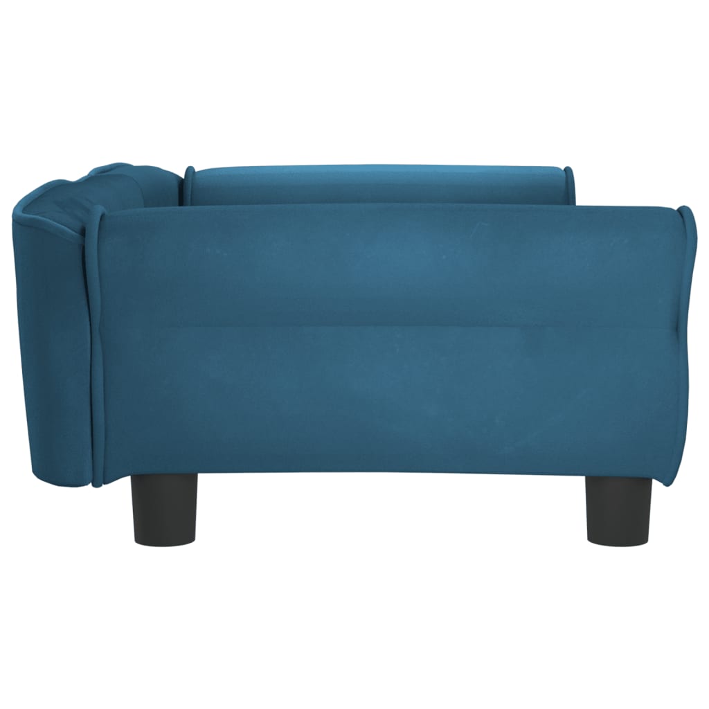 Hondenmand 95x55x30 cm fluweel blauw