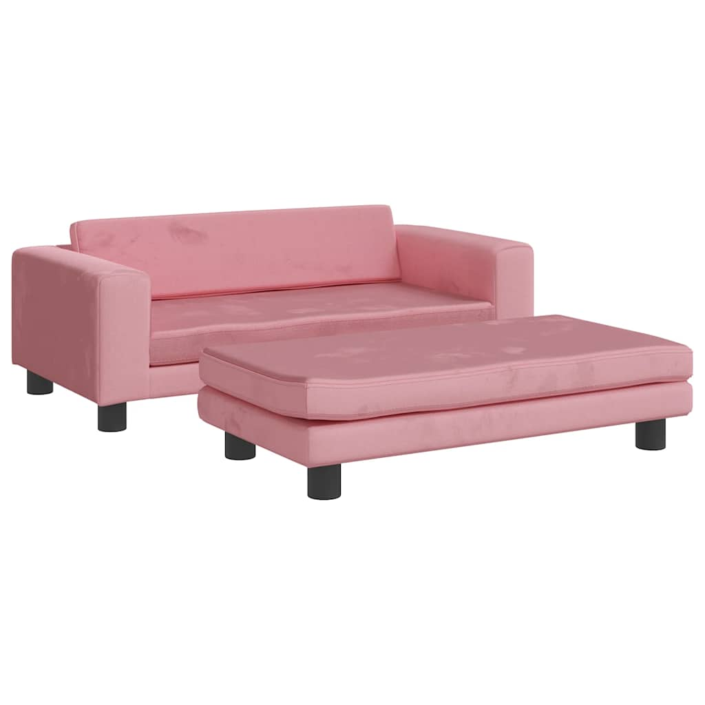 Hondenmand met verlengstuk 100x50x30 cm fluweel roze