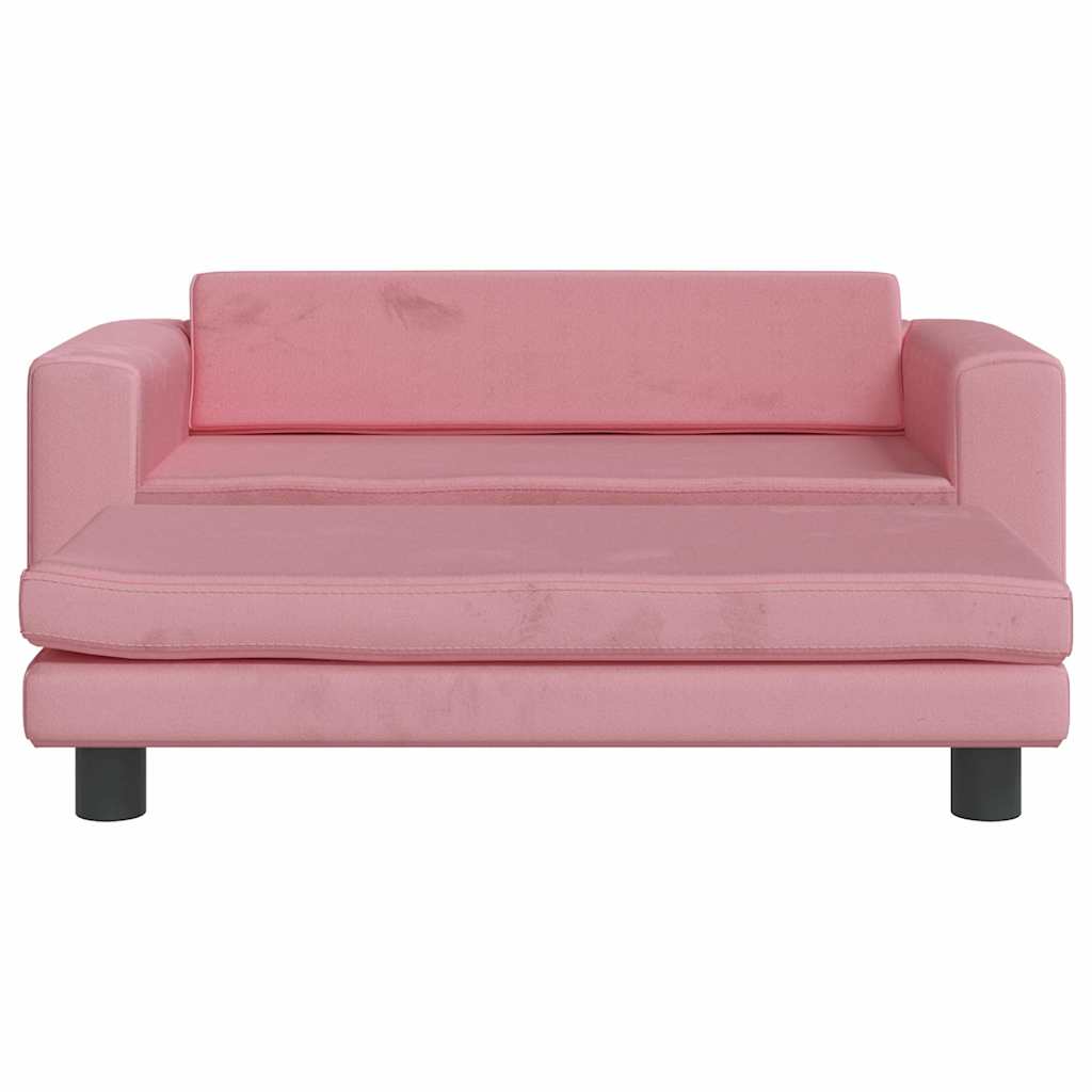 Hondenmand met verlengstuk 100x50x30 cm fluweel roze