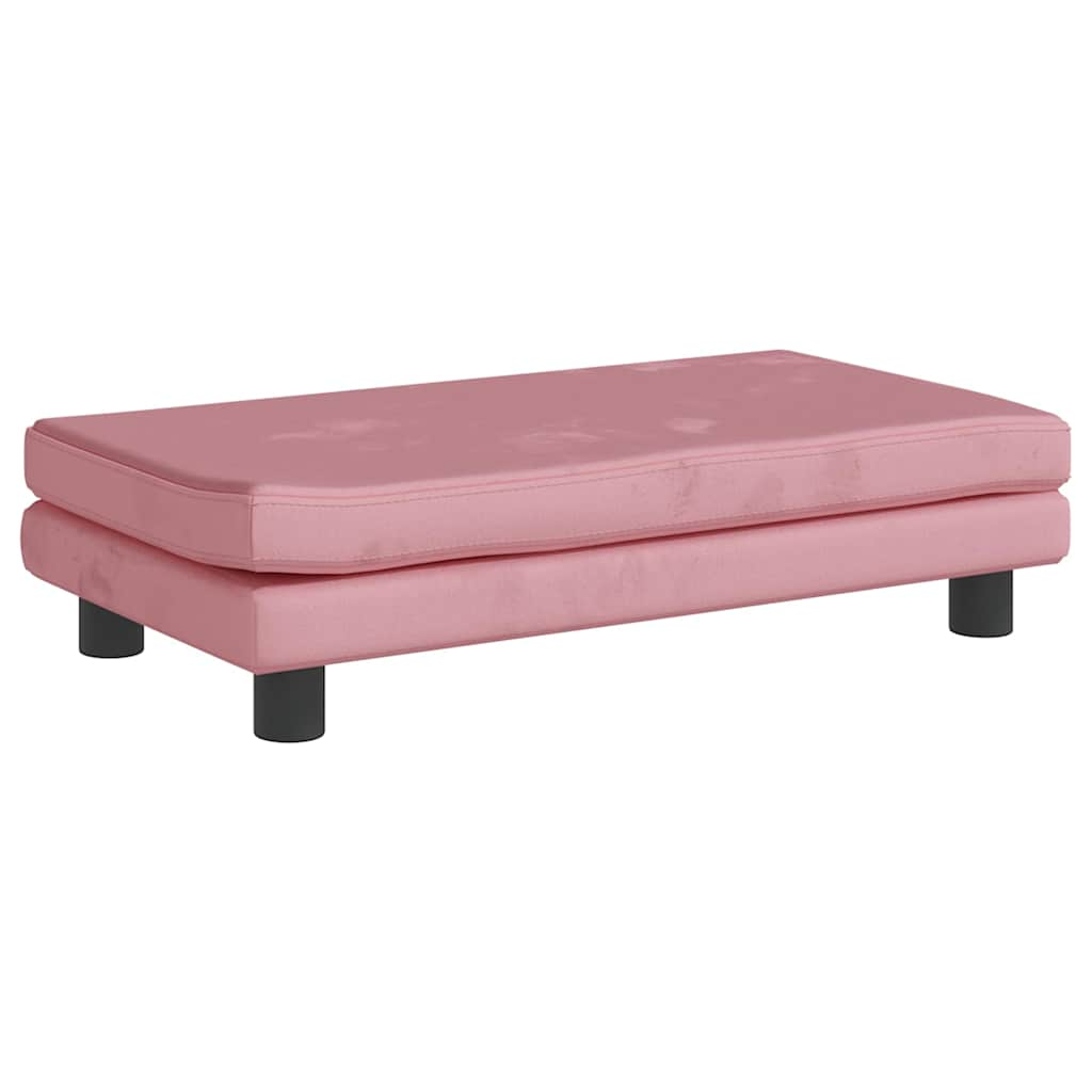 Hondenmand met verlengstuk 100x50x30 cm fluweel roze