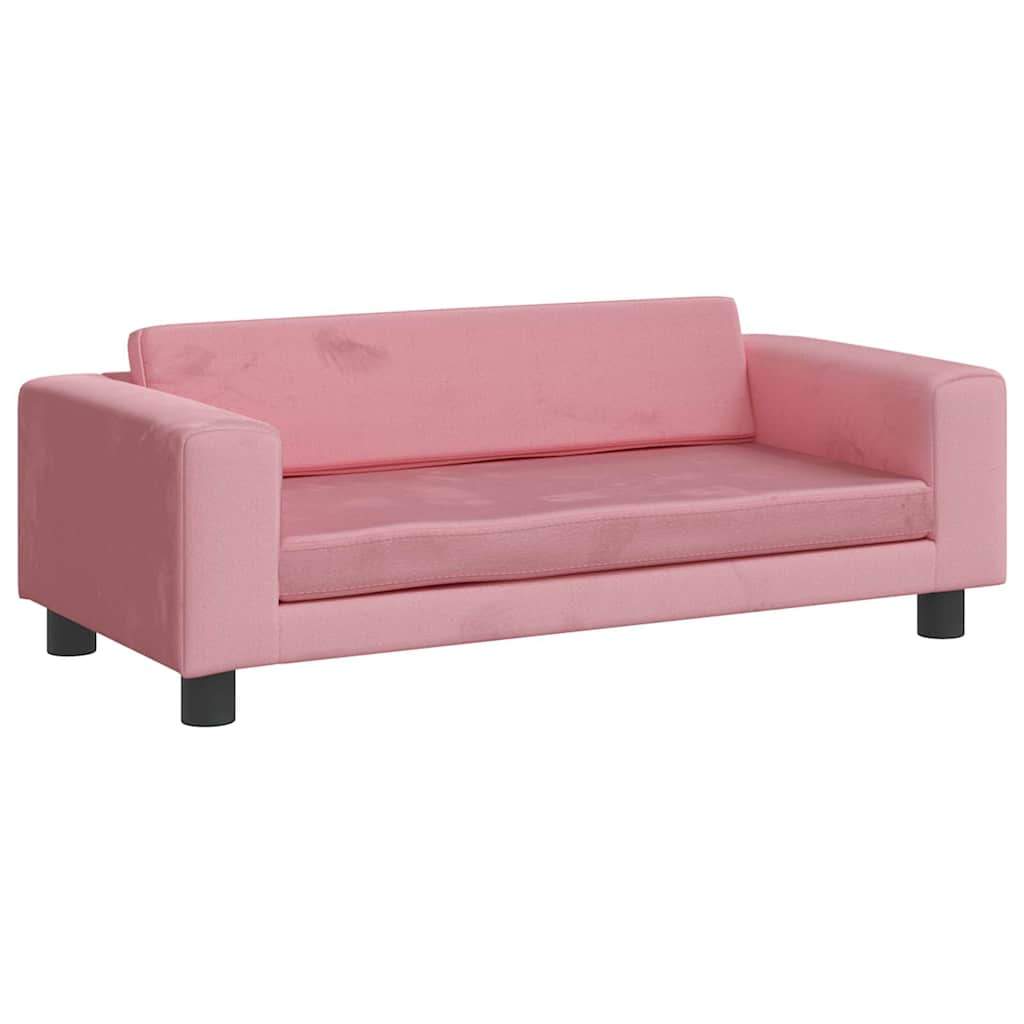 Hondenmand met verlengstuk 100x50x30 cm fluweel roze