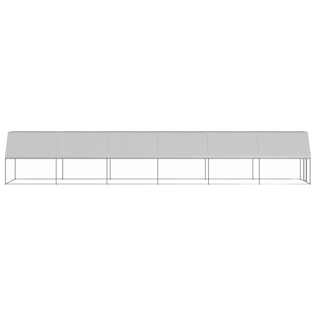 Buitenhok voor kippen 2x12x2 m gegalvaniseerd staal