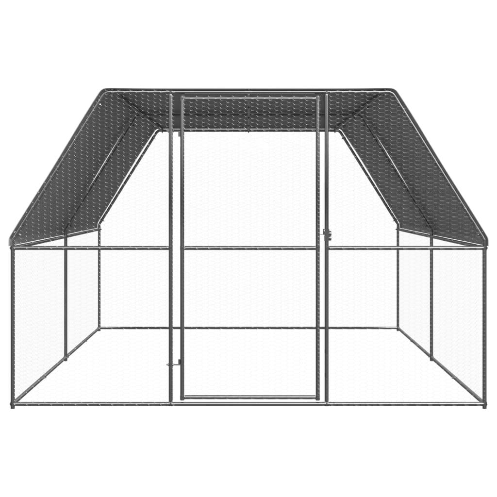 Buitenhok voor kippen 3x4x2 m gegalvaniseerd staal