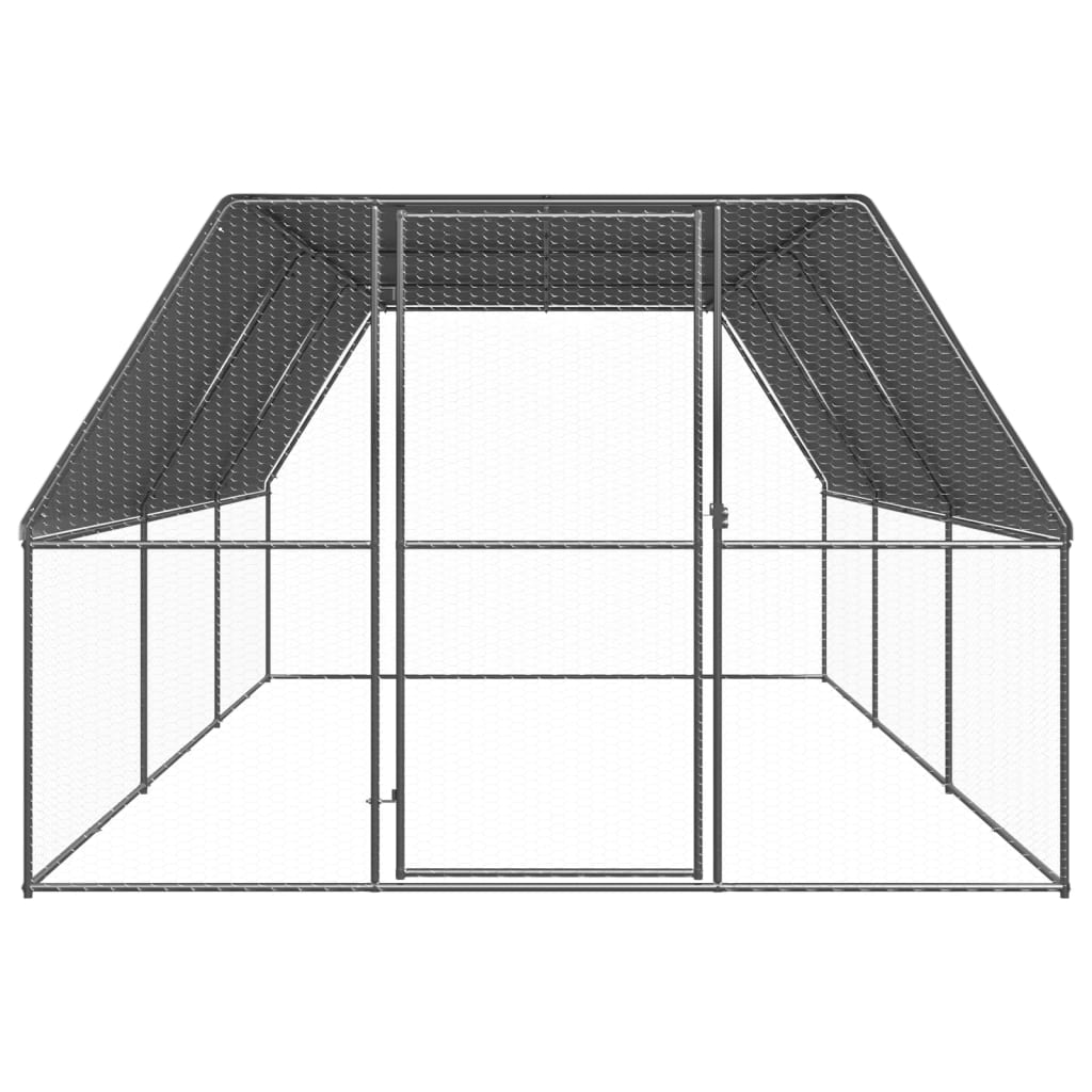 Buitenhok voor kippen 3x6x2 m gegalvaniseerd staal