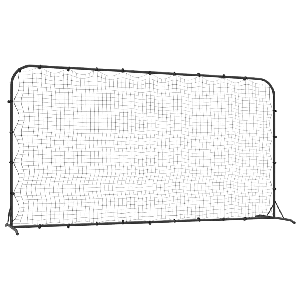 Voetbal rebounder 366x90x183 cm HDPE zwart