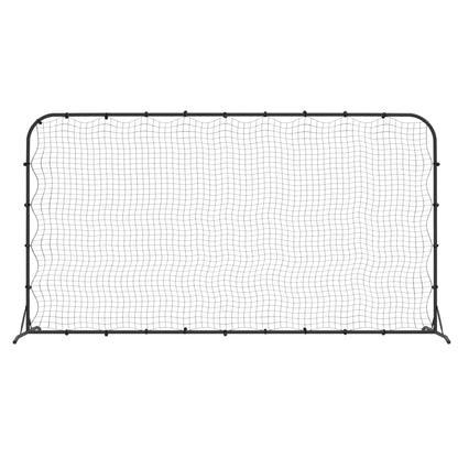 Voetbal rebounder 366x90x183 cm HDPE zwart