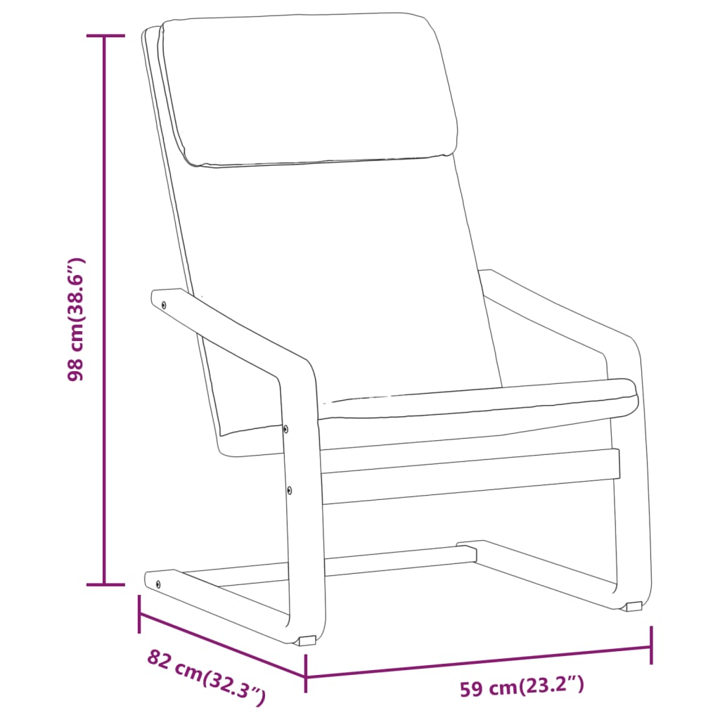 Relaxstoel stof zwart