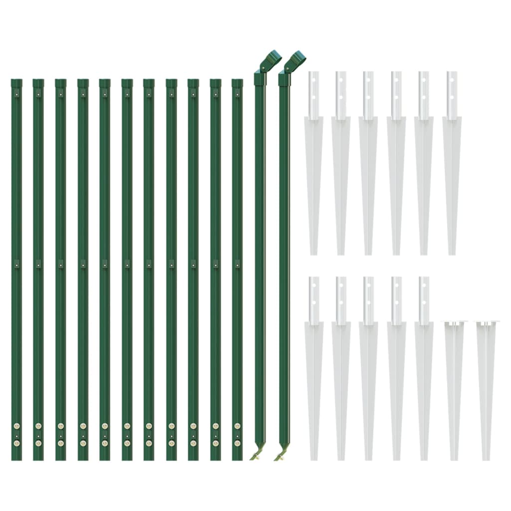 Draadgaashek met grondankers 0,8x25 m groen