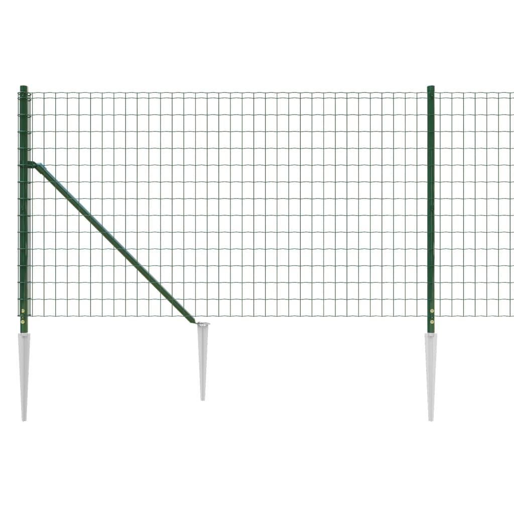 Draadgaashek met grondankers 0,8x25 m groen