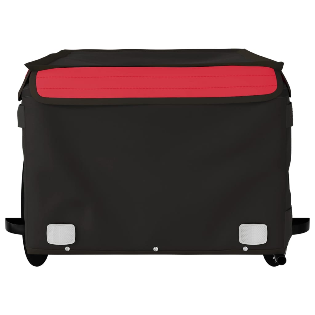 Fietstrailer 45 kg ijzer zwart en rood