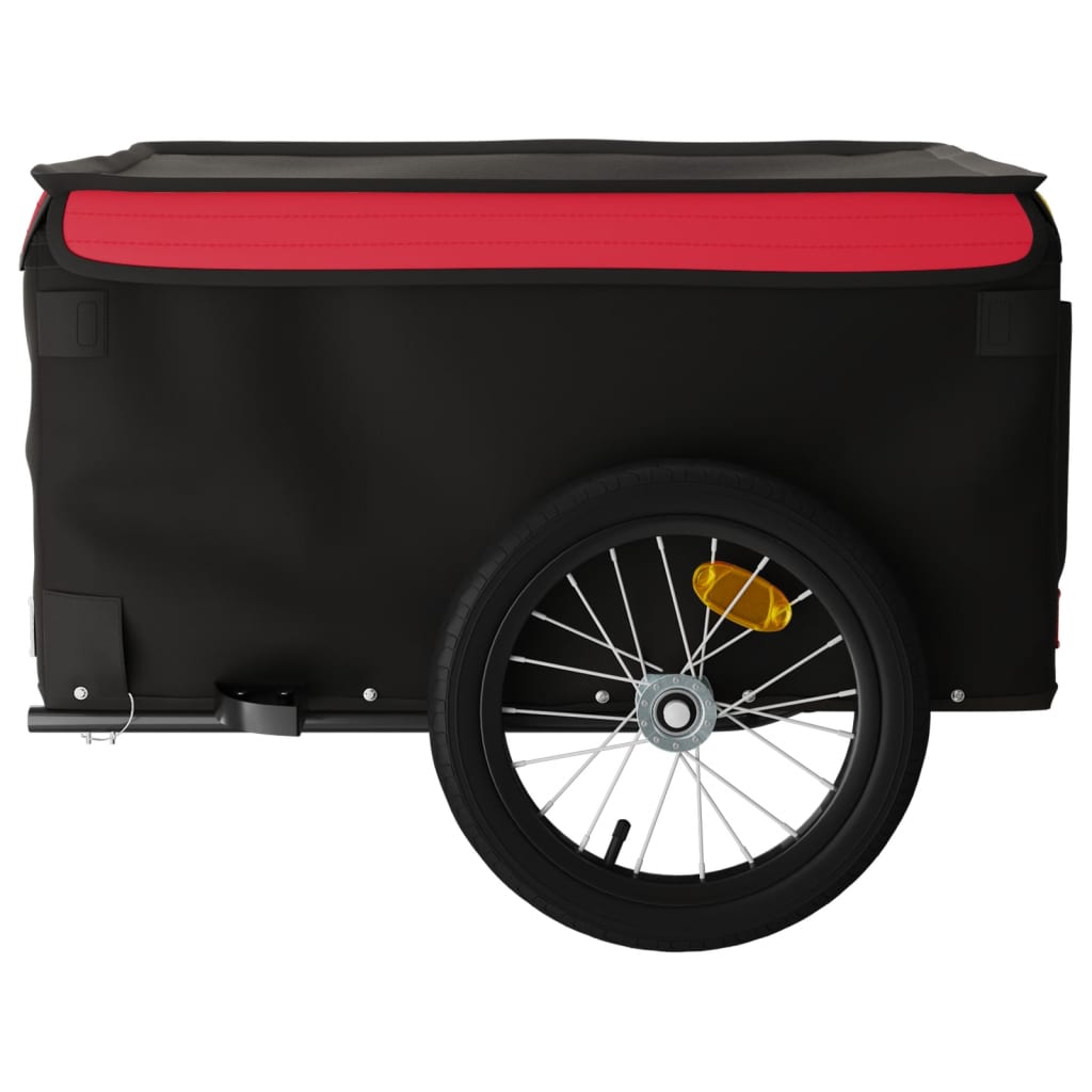 Fietstrailer 45 kg ijzer zwart en rood