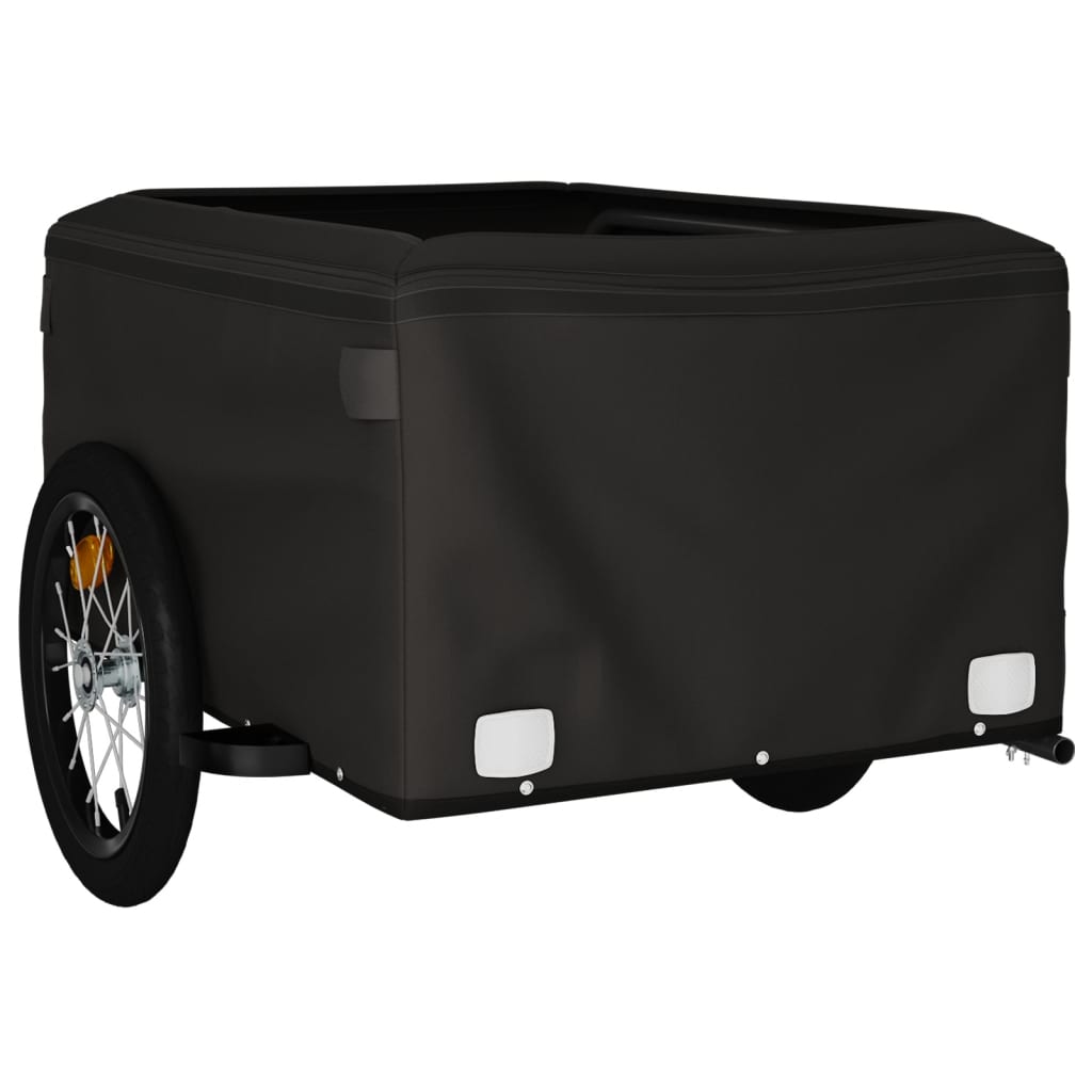 Fietstrailer 45 kg ijzer zwart en grijs