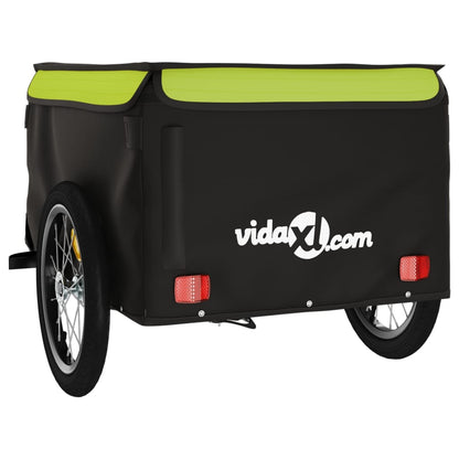 Fietstrailer 45 kg ijzer zwart en groen