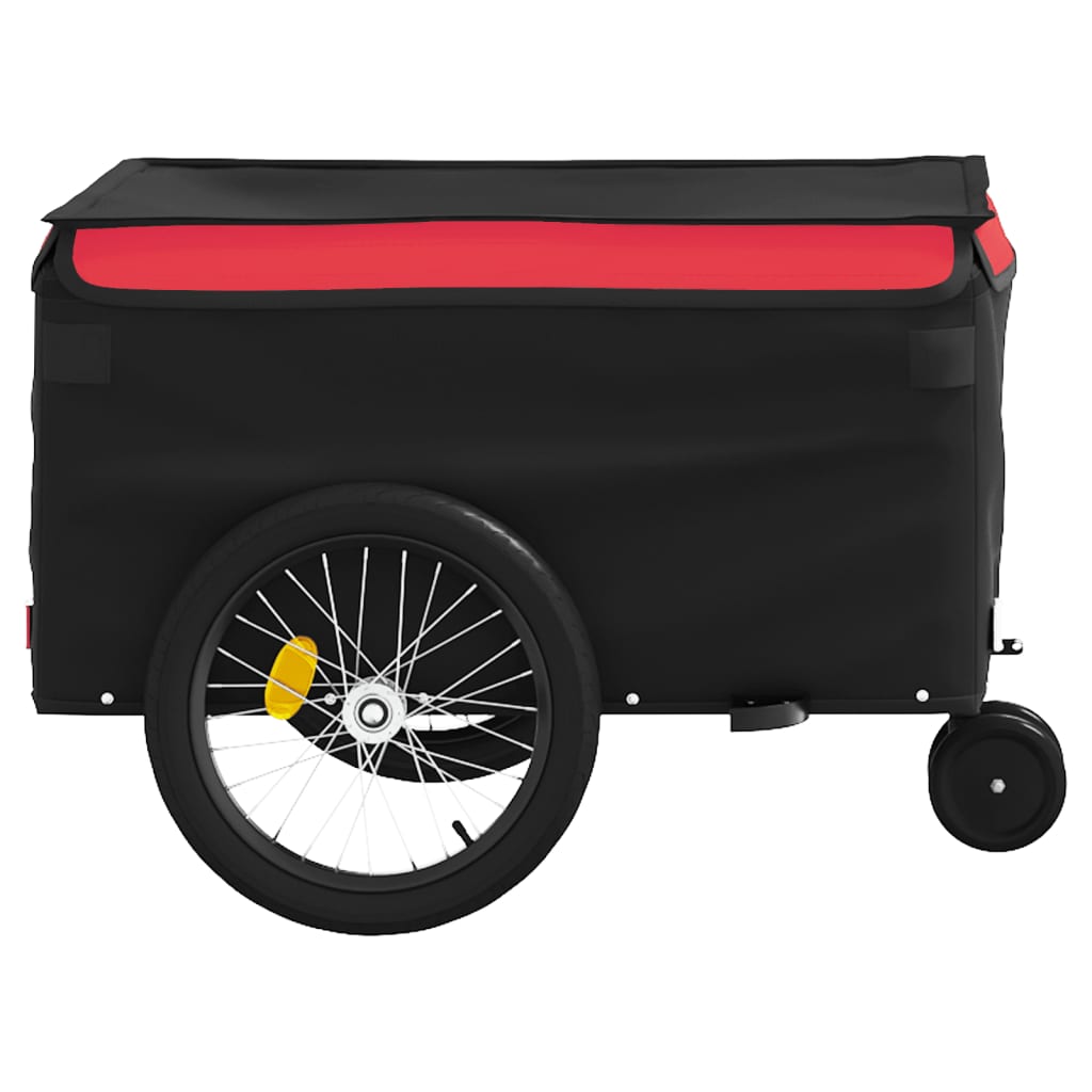 Fietstrailer 30 kg ijzer zwart en rood