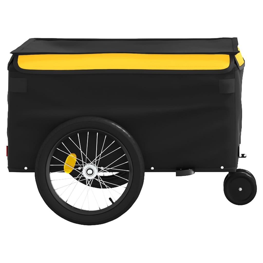 Fietstrailer 30 kg ijzer zwart en geel