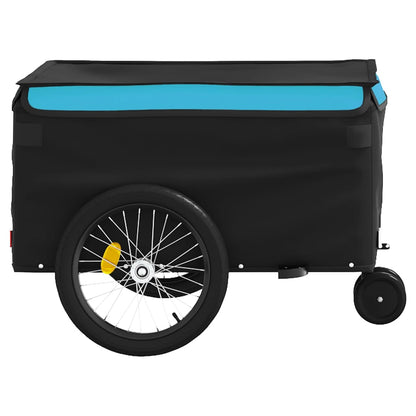 Fietstrailer 30 kg ijzer zwart en blauw