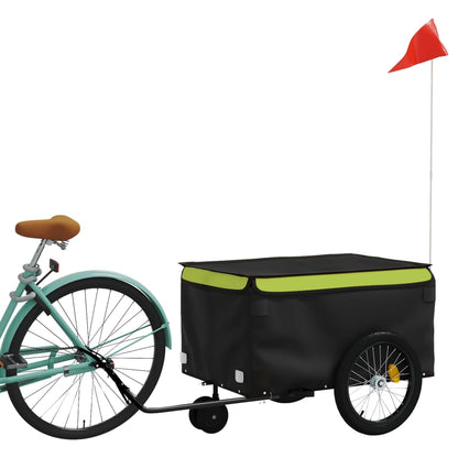 Fietstrailer 30 kg ijzer zwart en groen