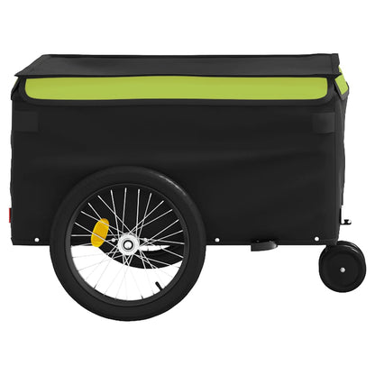 Fietstrailer 30 kg ijzer zwart en groen