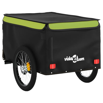 Fietstrailer 30 kg ijzer zwart en groen