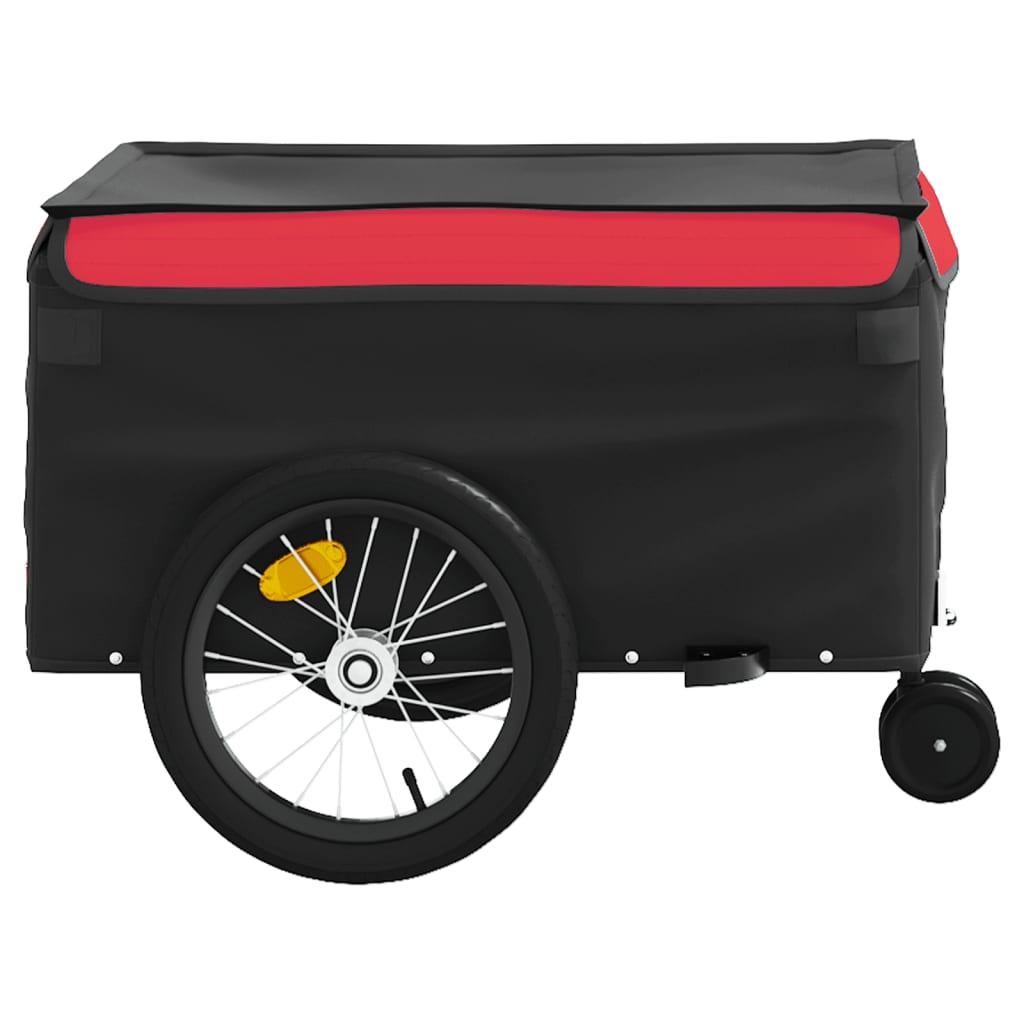 Fietstrailer 45 kg ijzer zwart en rood